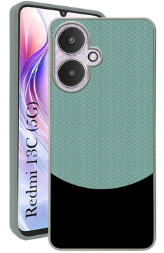 For Redmi 13C 5G Back Cover Case (Elegant PU Leather Finish | Premium Minimalist Professional | Camera Protection Bump)