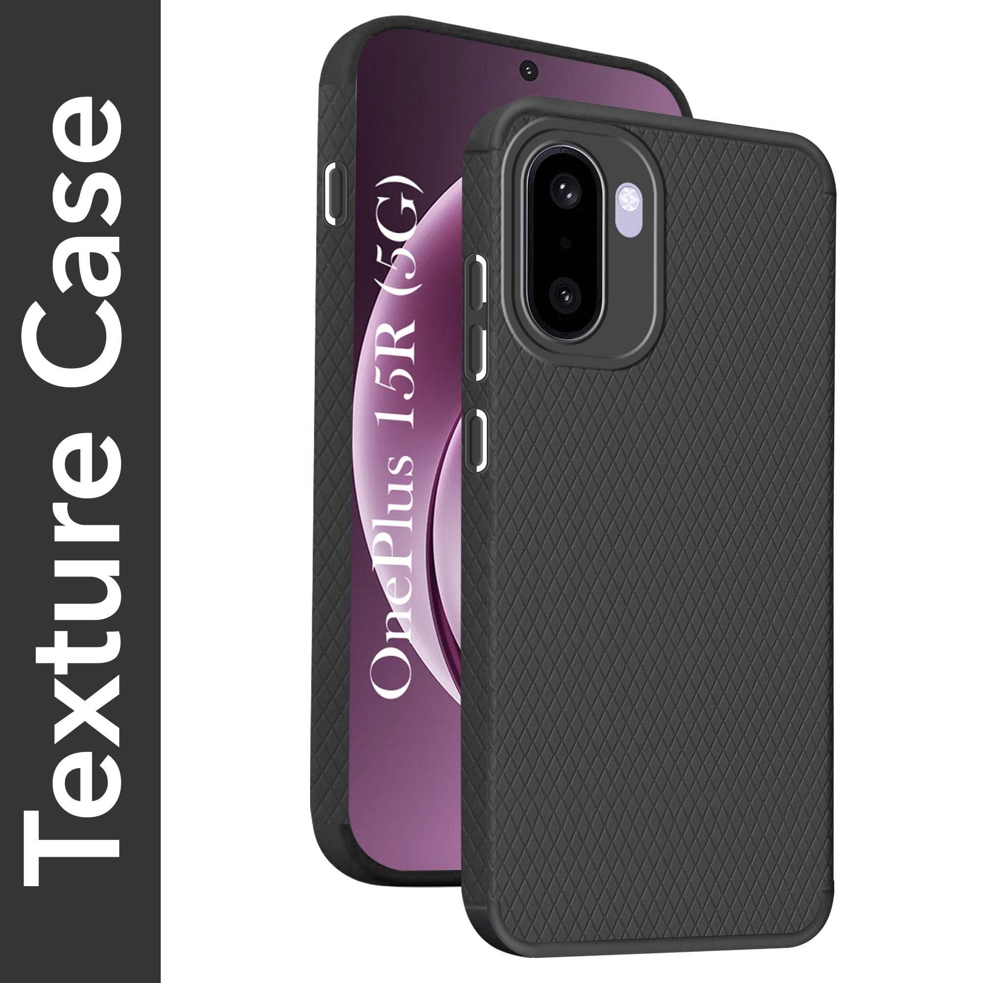 For OnePlus 15R Back Cover Case Liquid Silicone (Camera Protection | Side Grip Texture | Soft and Flexible)