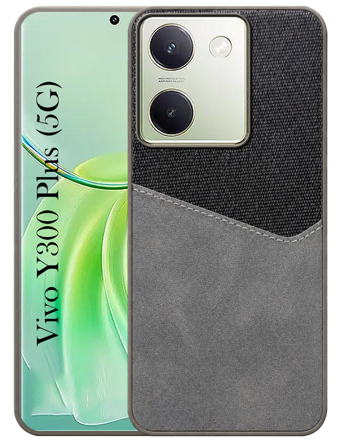 For Vivo Y300 Plus Back Cover Case (Dual PU Leather Stitch | Professional Minimalist | Soft and Flexible)
