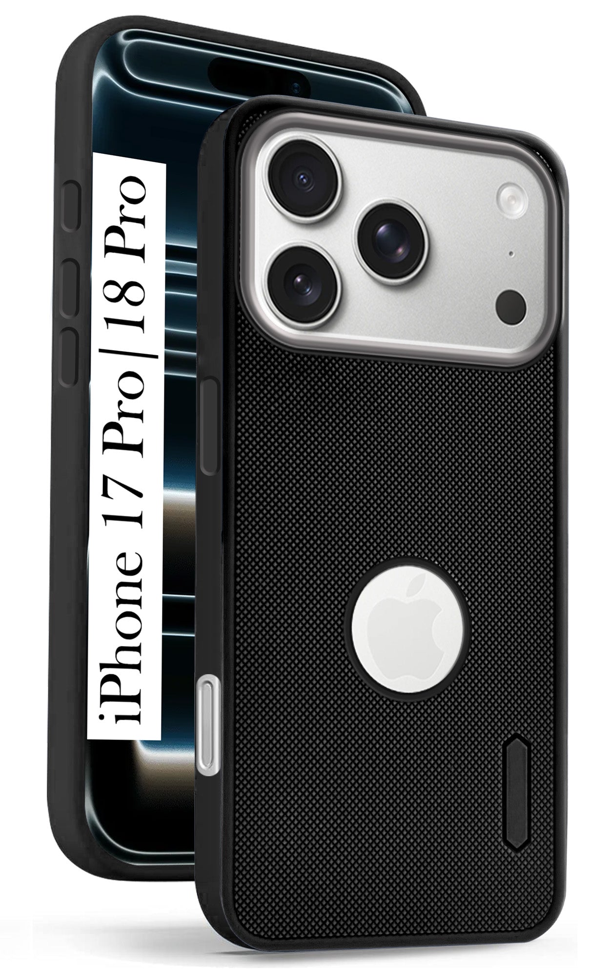 For iPhone 17 Pro | iPhone 18 Pro Back Cover Case Rubberised (Textured Grip Design | Micro-Fiber Cloth Inside | Slim and Light Weight | Soft Touch and Feel)