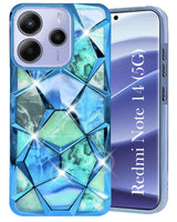 For Redmi Note 14 5G Back Cover Case ( Dual Design Glitter Sparkle and Detachable Diamond Print Case | Soft and Flexible)
