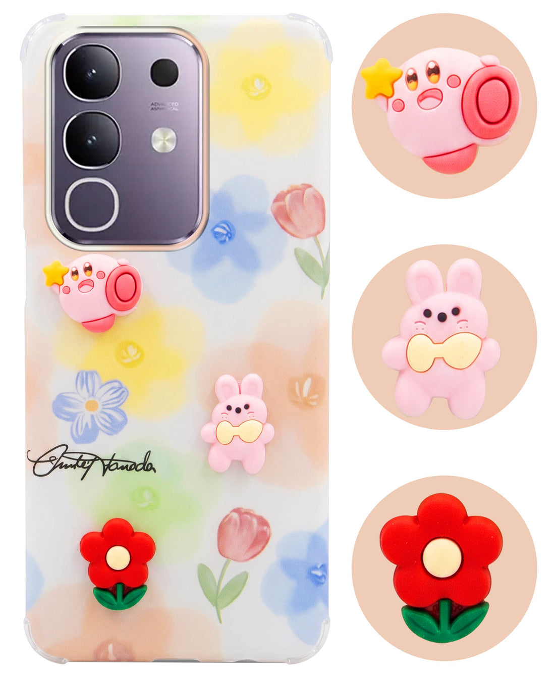 For Vivo T4x | Vivo Y31 Pro Back Cover Case (3D Cute Cartoons | Hard Back Side Soft | Matte Premium Finish | HD Printing)