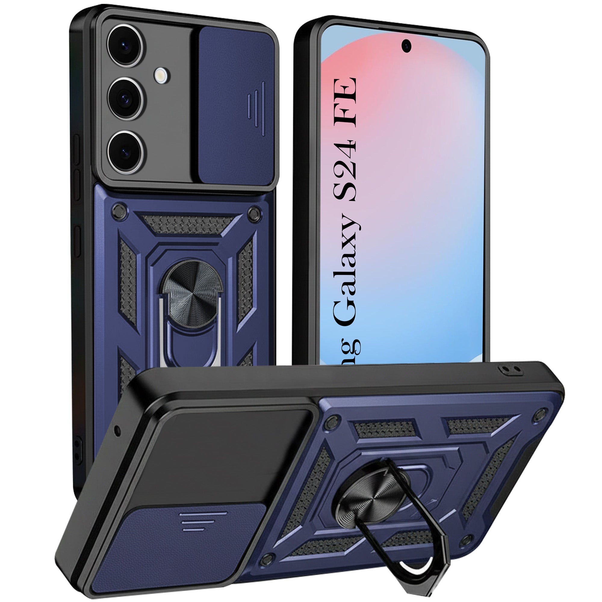 For Samsung Galaxy S24 FE  Back Cover Case (Hybrid Dual Armor Polycarbonate)