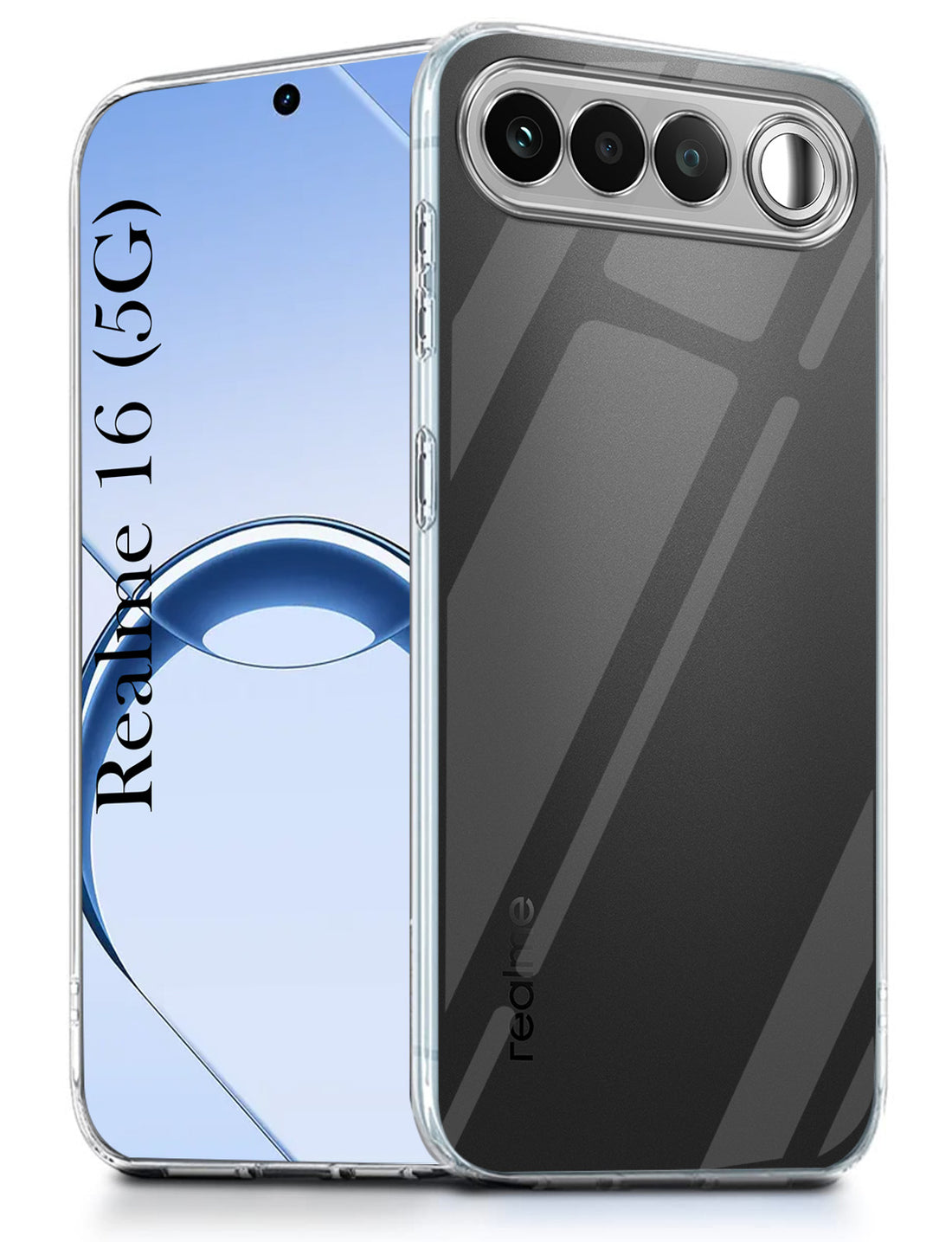 For Realme 16 Back Cover Case Silicone (Clear Shockproof Case with Camera Protection | Soft and Flexible | Transparent)