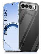 For Realme 16 Back Cover Case Silicone (Clear Shockproof Case with Camera Protection | Soft and Flexible | Transparent)