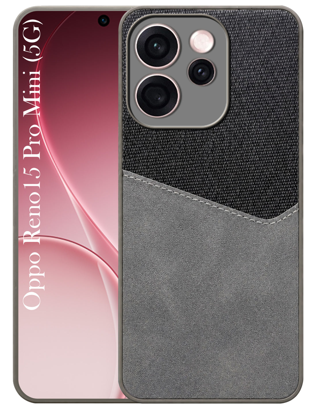 For Oppo Reno15 Pro Mini 5G | Oppo Reno 15 Pro Mini 5G Back Cover Case (Dual PU Leather Stitch | Professional Minimalist | Soft and Flexible)