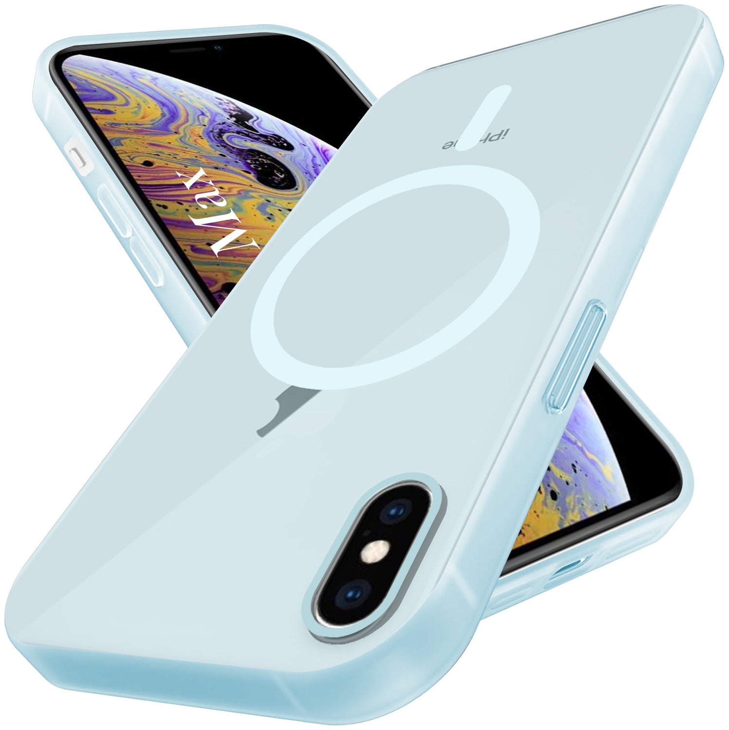 For Apple iPhone Xs Max Back Cover Case (Frosted Matte Feel | MagSafe Compatible Wireless Charging | Polycarbonate Material)