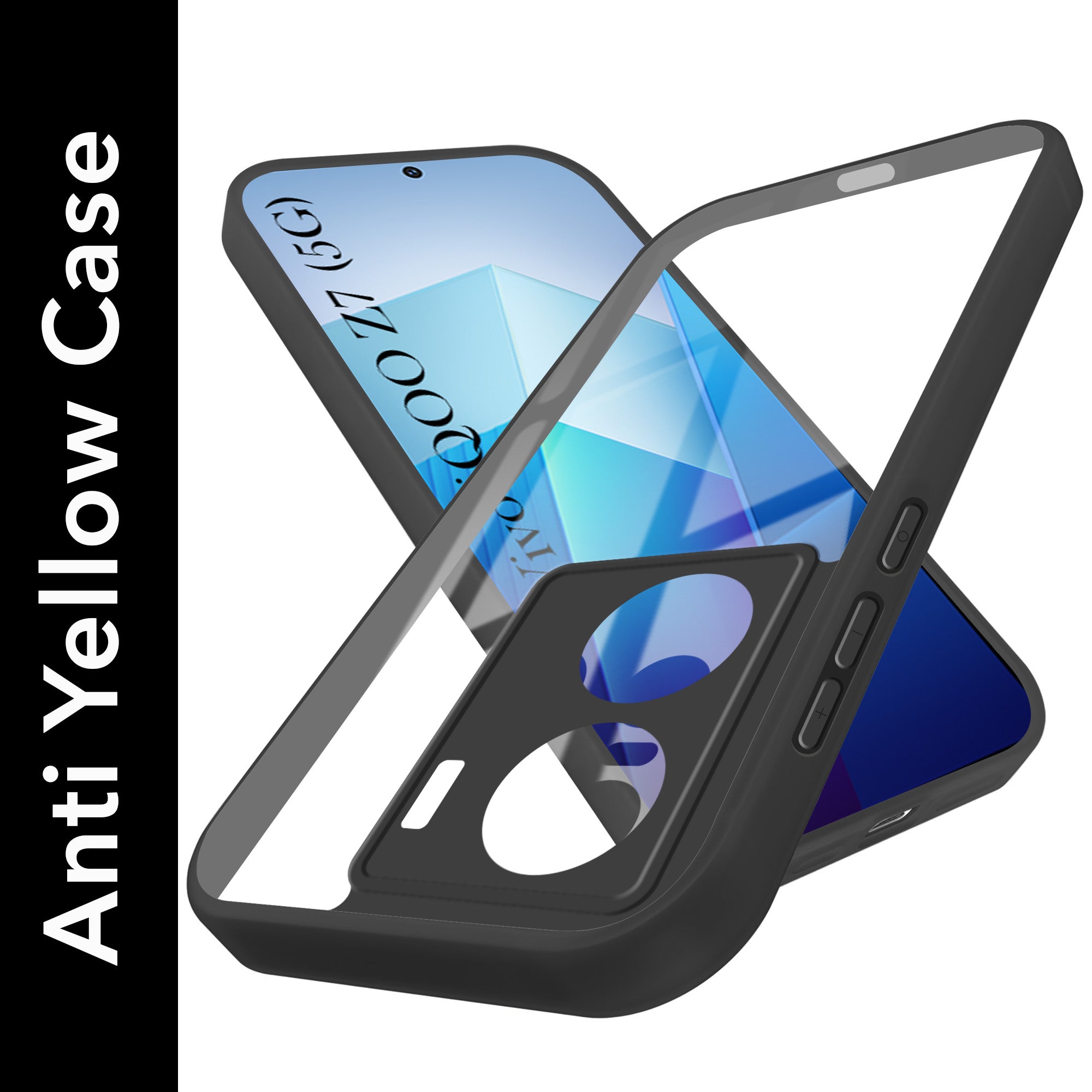 For Vivo iQOO Z7  Back Cover Case Ultra-Hybrid (Lifetime Anti Yellow | Anti Scratch | Crystal Clear Shockproof)