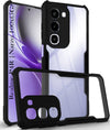 For Realme P4R 5G | Realme Narzo 100X 5G Back Cover Case Hybrid (Shockproof with Polycarbonate Clear Panel | Professional Black)