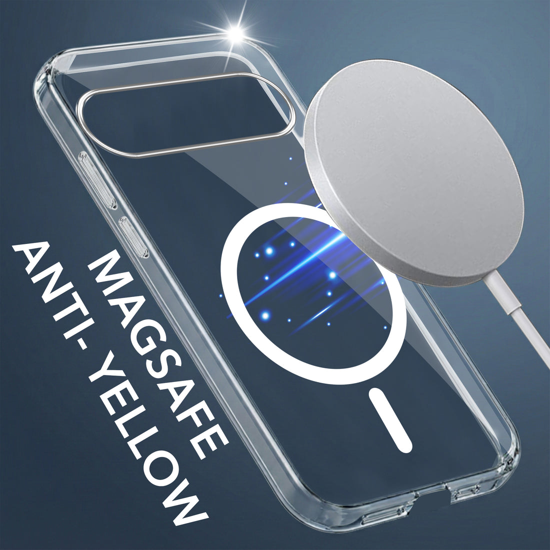 For Google Pixel 10 Back Cover Case Lifetime Anti-Yellow MagSafe Compatible Clear (Sleek Hard Crystal | Shockproof and Camera Protection)