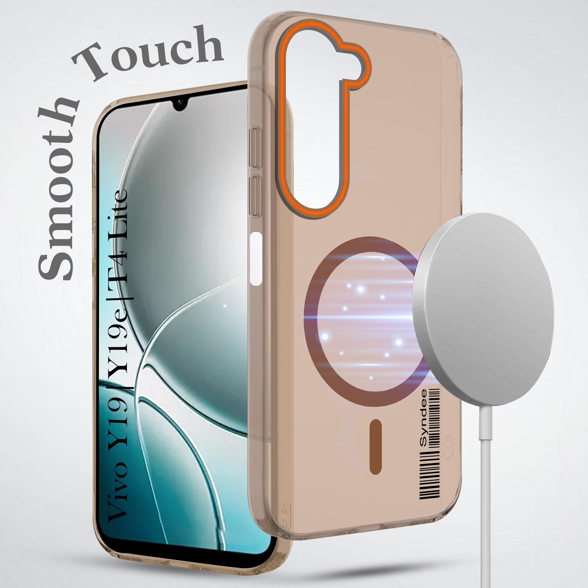 For Vivo Y19 | Vivo Y19e | Vivo T4 Lite Back Cover Case (Soft Touch | Camera Bump Protection | MagSafe Compatible | Matte Finish)
