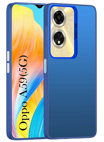 For Oppo A59 5G Hard Back Cover Case (Velvet Touch | Professional Glossy Finish | Camera Protection Bump)