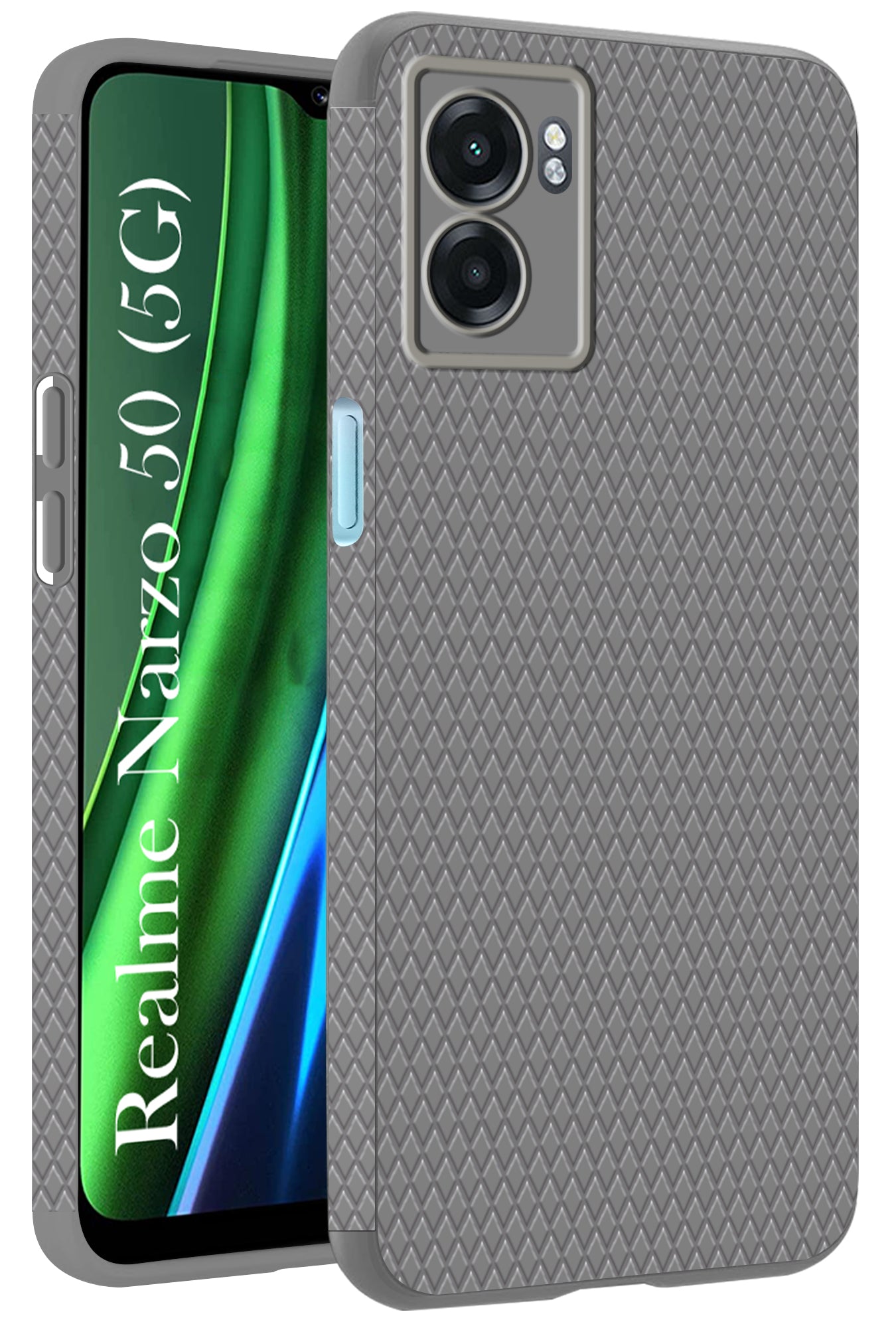 For Realme Narzo 50 5G Back Cover Case  (Liquid Silicone | Side Grip | Camera Protection)