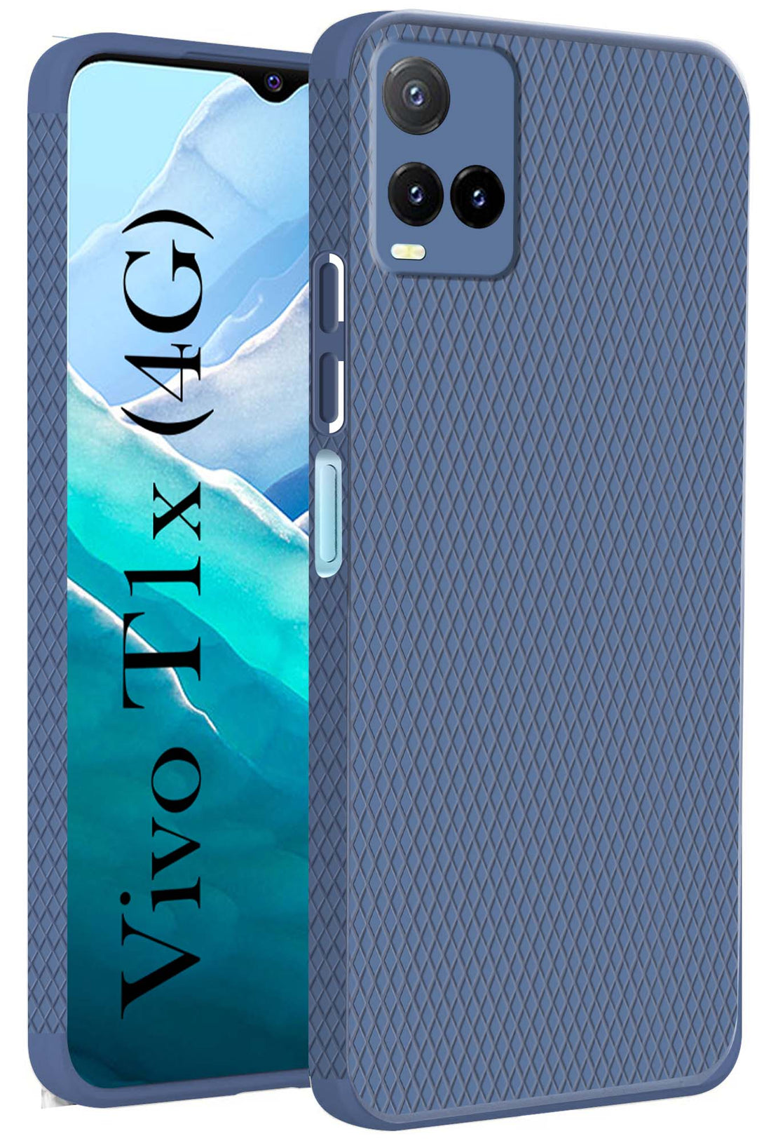 For Vivo T1x 4G  Back Cover Case (Liquid Silicone | Side Grip | Camera Protection)