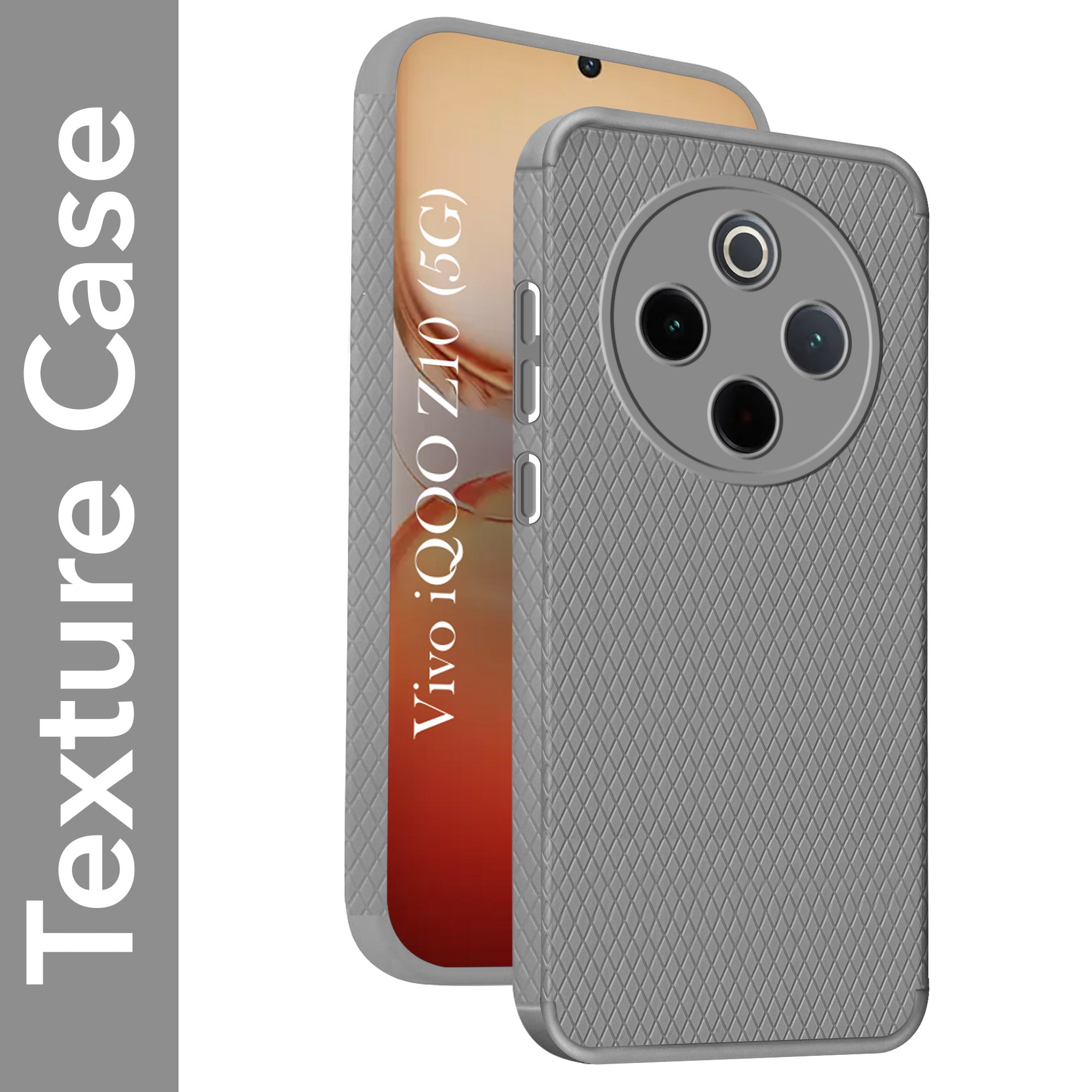 For Vivo iQOO Z10 Back Cover Case (Liquid Silicone | Side Grip | Camera Protection)