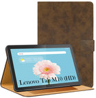 For Lenovo Tab M10 HD (X505X) 10.1 Inch Flip Cover Folio Cover (PU Leather | Multi-Angle Smart Stand | Card Storage Slots | Silicone Back Pouch)