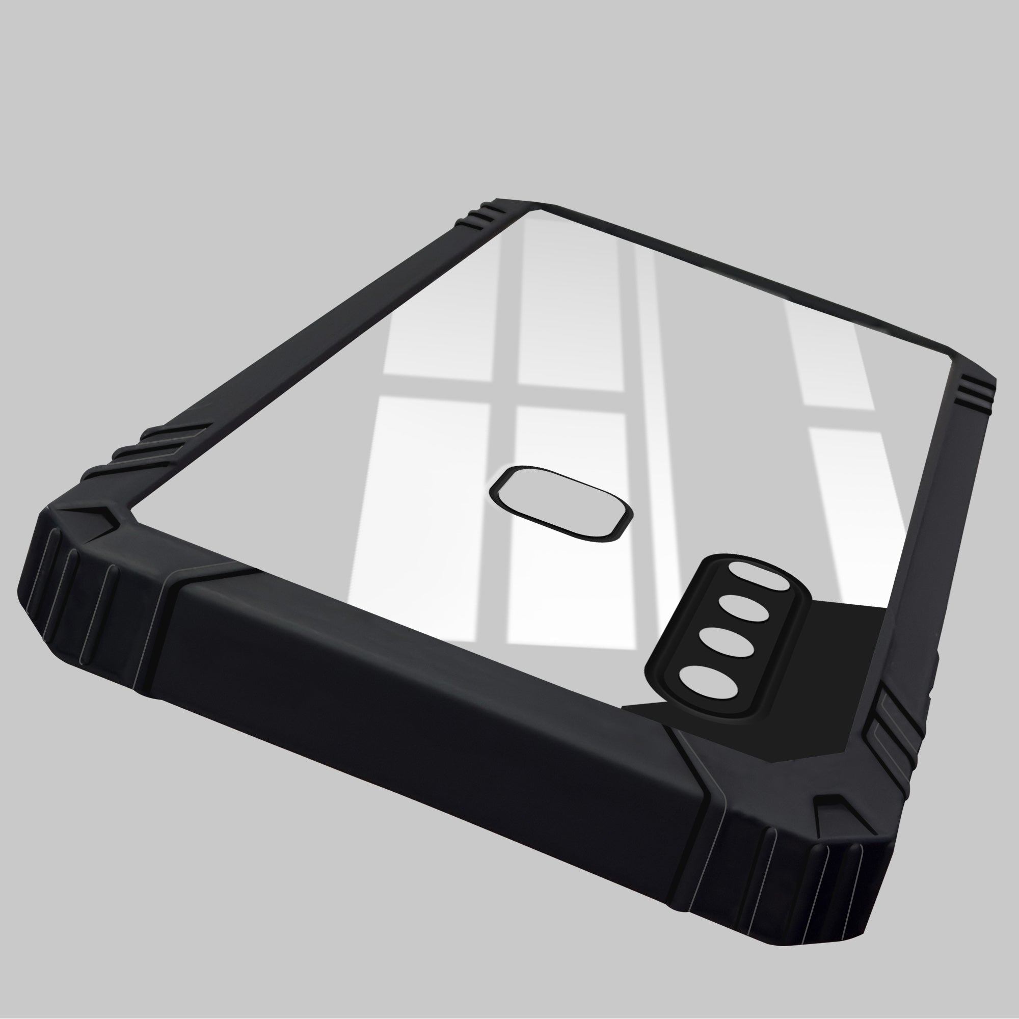 For Vivo U10 Back Cover Case (Ultimate Shockproof Bumpers | Anti Yellow | Rugged Armor | Hybrid PC | Black )