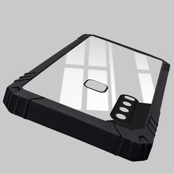 For Vivo U10 Back Cover Case (Ultimate Shockproof Bumpers | Anti Yellow | Rugged Armor | Hybrid PC | Black )