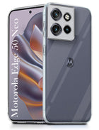 For Motorola Edge 50 Neo Back Cover ( Silicone Clear Shockproof Case with Camera Protection | Soft and Flexible | Transparent)