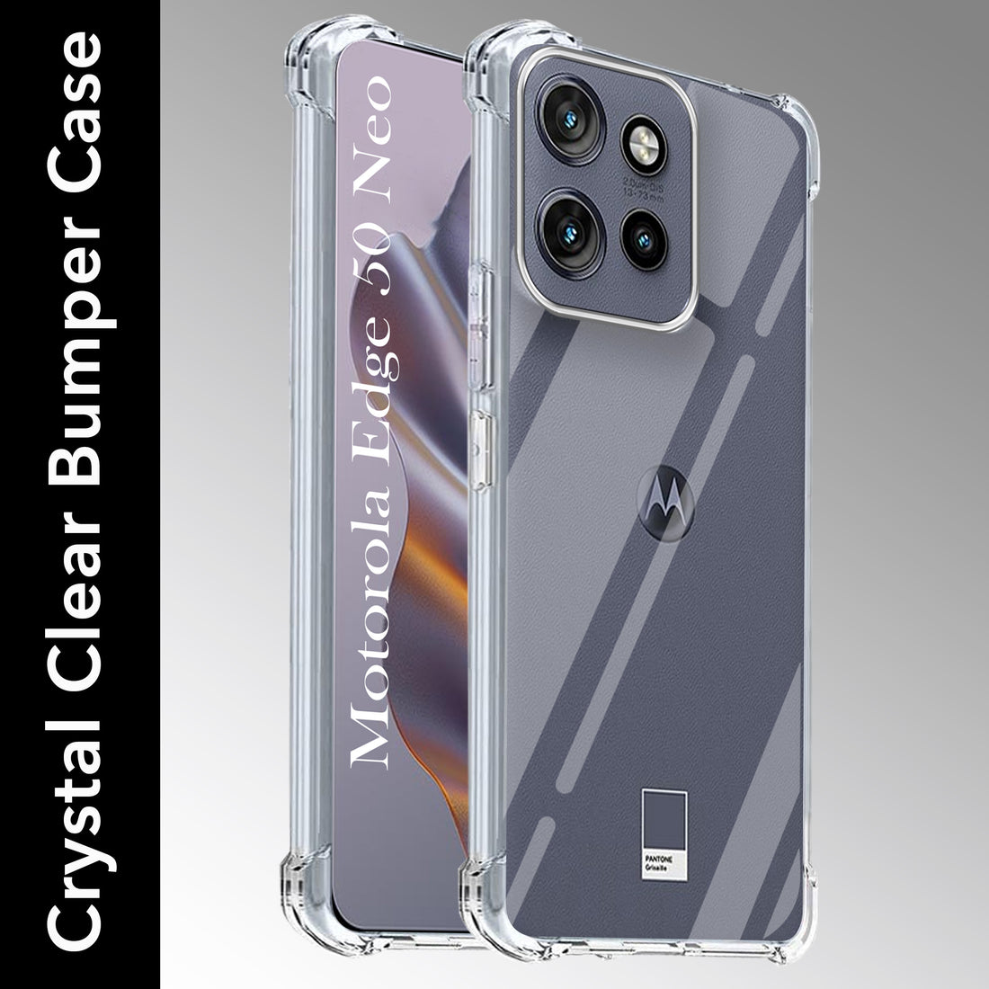 For Motorola Moto Edge 50 Neo Back Cover Case Shockproof Crystal-Clear (Drop & Camera Protection | Hard Polycarbonate)
