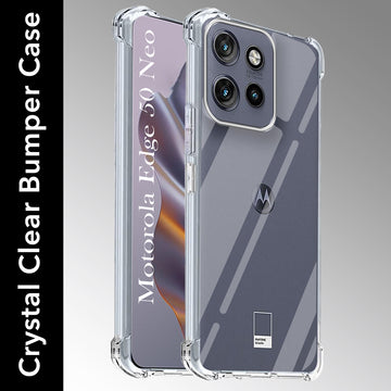 For Motorola Moto Edge 50 Neo Back Cover Case Shockproof Crystal-Clear (Drop & Camera Protection | Hard Polycarbonate)