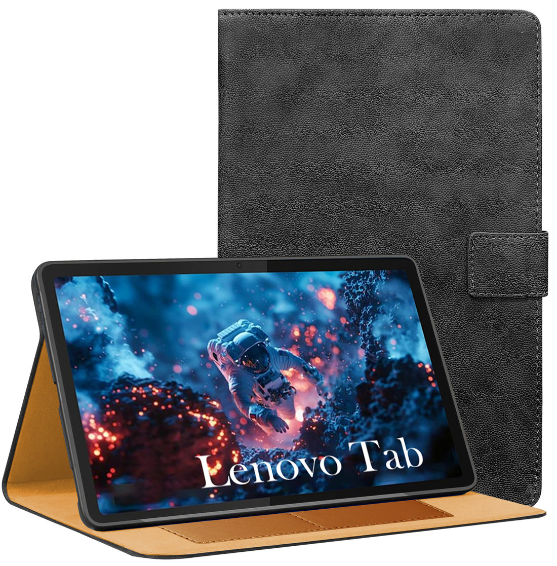 For Lenovo Tab 10.1 Inch (TB311XU) Flip Cover Folio Cover (PU Leather | Multi-Angle Smart Stand | Card Storage Slots | Silicone Back Pouch)