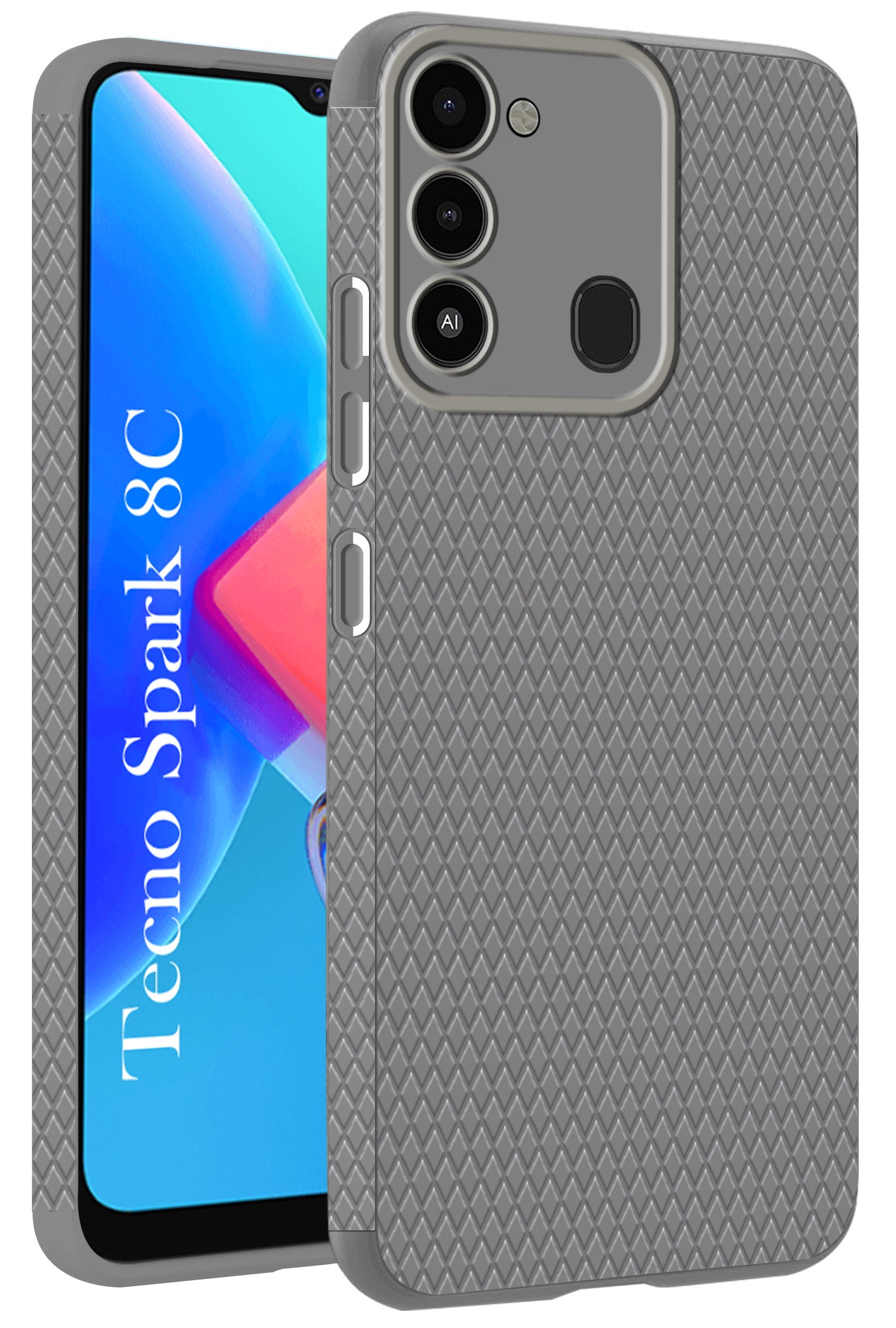 For Tecno Spark 8C Back Cover Case (Liquid Silicone | Side Grip | Camera Protection)