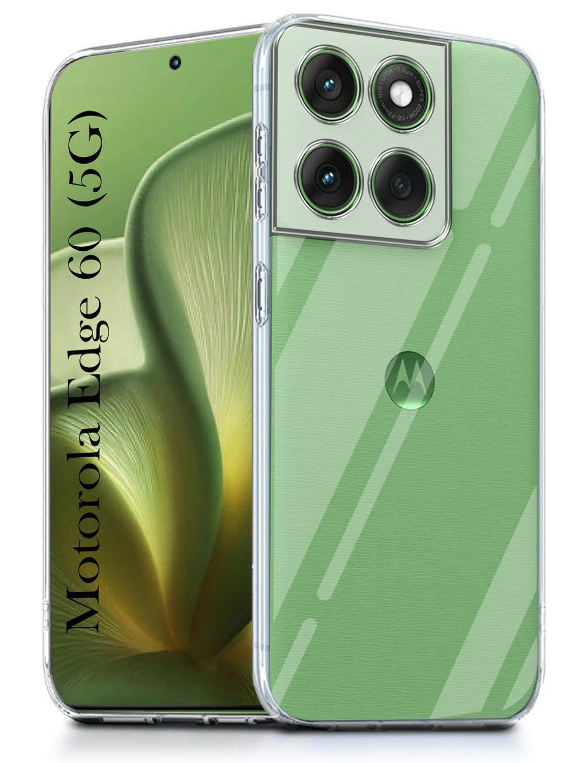 For Moto Edge 60 Back Cover ( Silicone Clear Shockproof Case with Camera Protection | Soft and Flexible | Transparent)