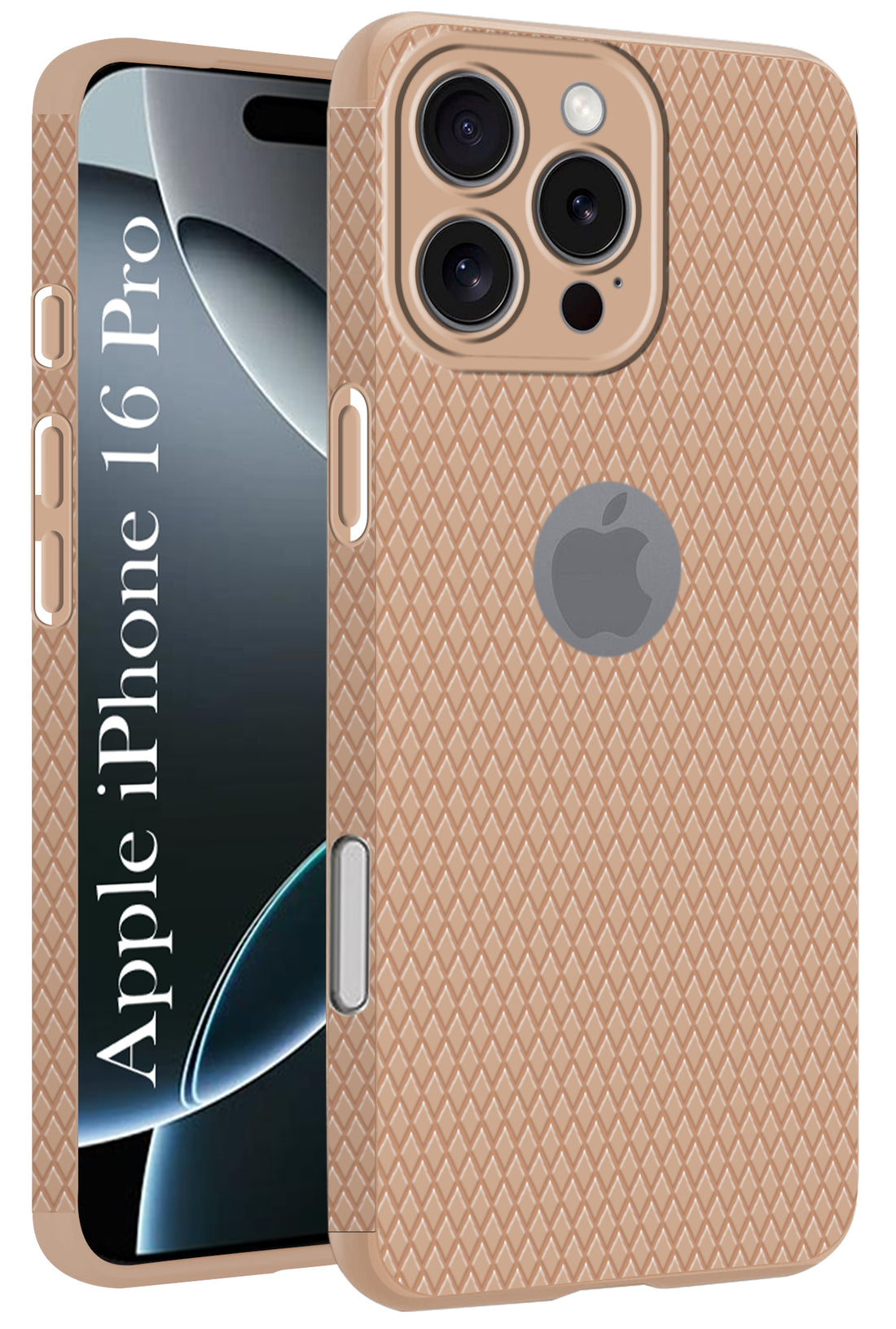 For Apple iPhone 16 Pro Back Cover Case (Liquid Silicone | Side Grip | Camera Protection)