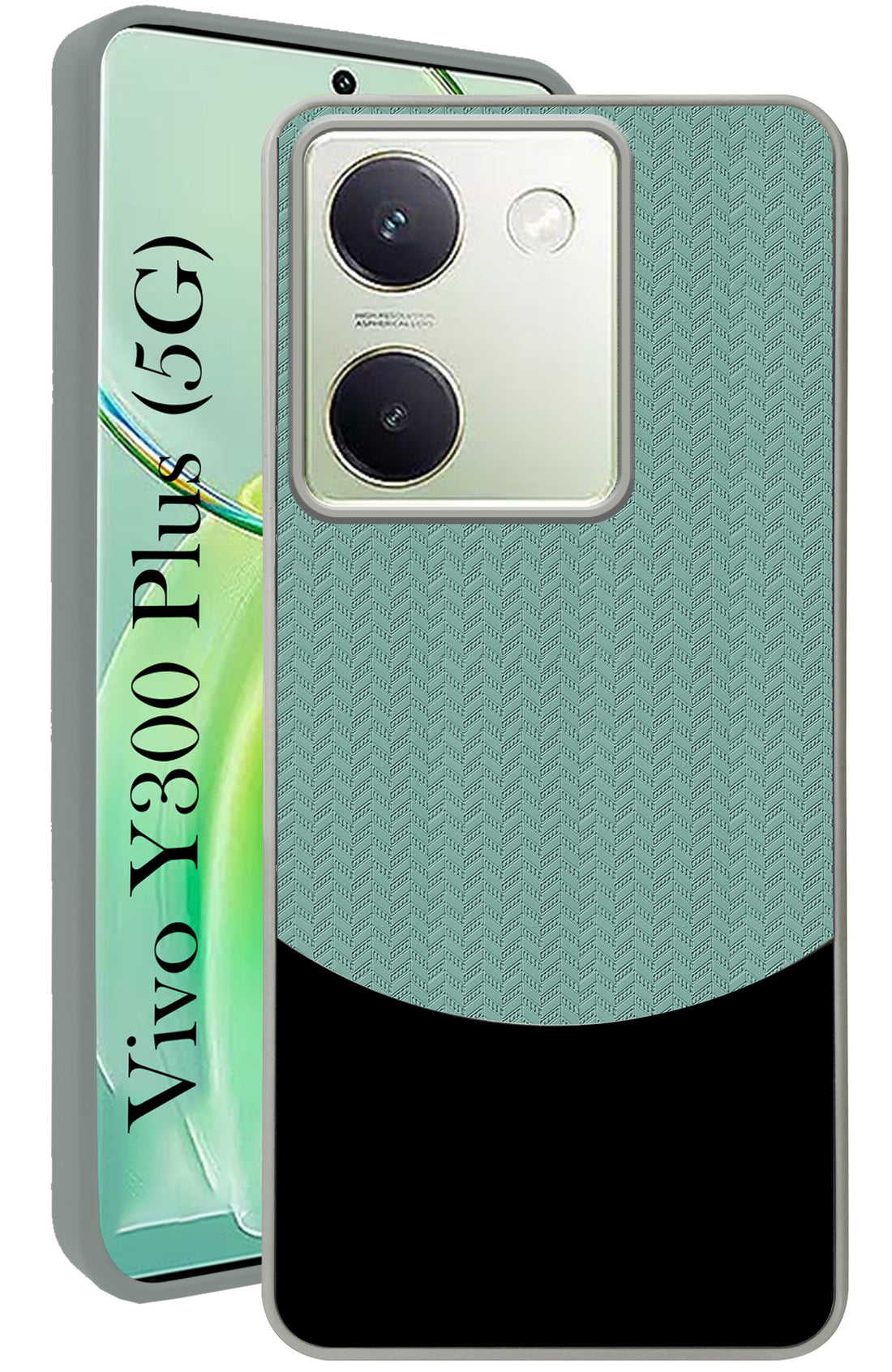 For Vivo Y300 Plus Back Cover Case (Elegant PU Leather Finish | Premium Minimalist Professional | Camera Protection Bump)