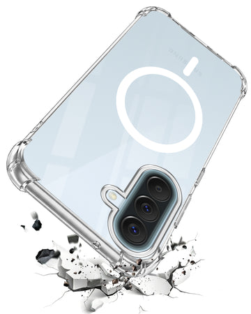 For Samsung Galaxy A57 5G Back Cover Shockproof Crystal-Clear (Magsafe Wireless Support | Drop & Camera Protection | Hard Polycarbonate)