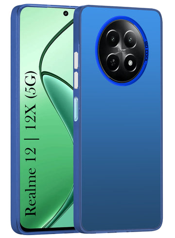For Realme 12 | Realme 12X Hard Back Cover Case (Velvet Touch | Professional Glossy Finish | Camera Protection Bump)