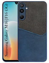 For Samsung Galaxy M16 5G | Samsung Galaxy F16 Back Cover Case (Dual PU Leather Stitch | Professional Minimalist | Soft and Flexible)