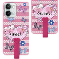 For iQOO Z11x 5G Back Cover Case (3D Cute Heart Strap Holder | Camera Protection | Designer Girls Print)