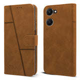 For Vivo iQOO Z9 Lite 5G Flip Cover Case ( Stitched Leather with Magnetic Closure)