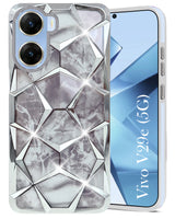 For Vivo V29e 5G Back Cover Case ( Dual Design Glitter Sparkle and Detachable Diamond Print Case | Soft and Flexible)