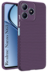 For Realme Narzo N63 Back Cover Case (Liquid Silicone | Side Grip | Camera Protection)