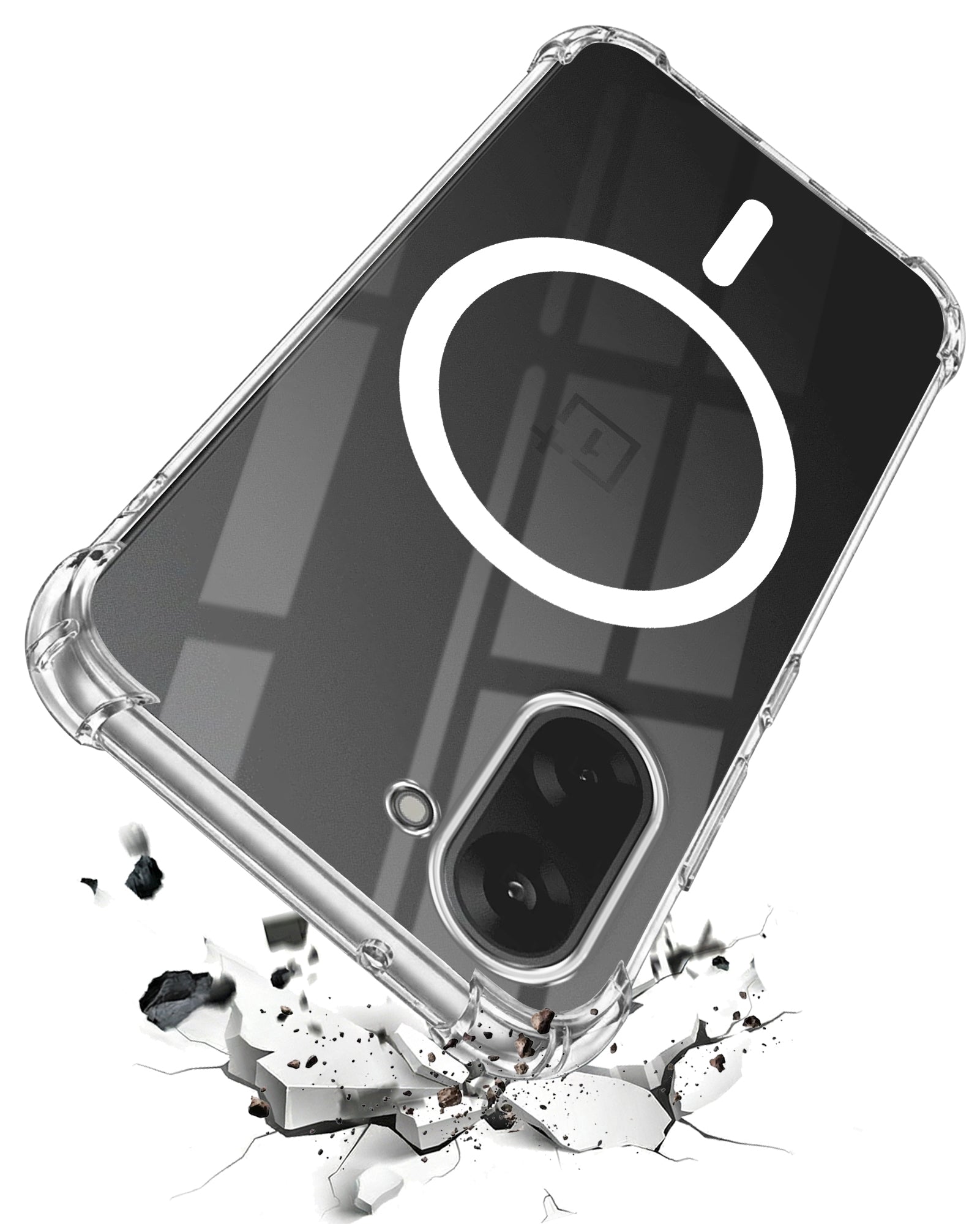 For Oneplus Nord CE 5 Back Cover Shockproof Crystal-Clear (Magsafe Wireless Support | Drop & Camera Protection | Hard Polycarbonate)