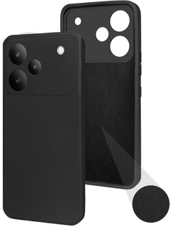 For Realme P4 Back Cover Case (Matte Finish Silicone with Inside Fiber cloth)
