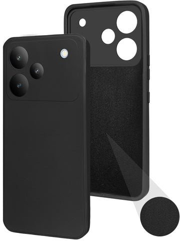 For Realme P4 Back Cover Case (Matte Finish Silicone with Inside Fiber cloth)