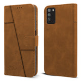 For Xiaomi Poco M3 Flip Cover Case ( Stitched Leather with Magnetic Closure)