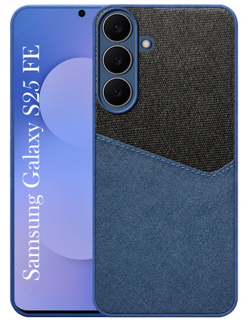 For Samsung Galaxy S25 FE Back Cover Case  (Dual PU Leather Stitch | Professional Minimalist | Soft and Flexible)