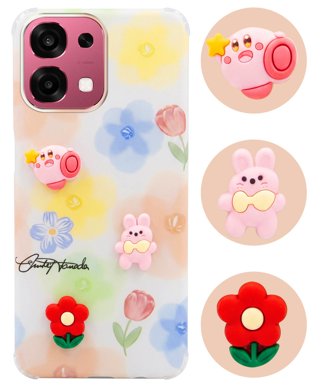 For Oppo F31 5G | Oppo F33 5G Back Cover Case (3D Cute Cartoons | Hard Back Side Soft | Matte Premium Finish | HD Printing)