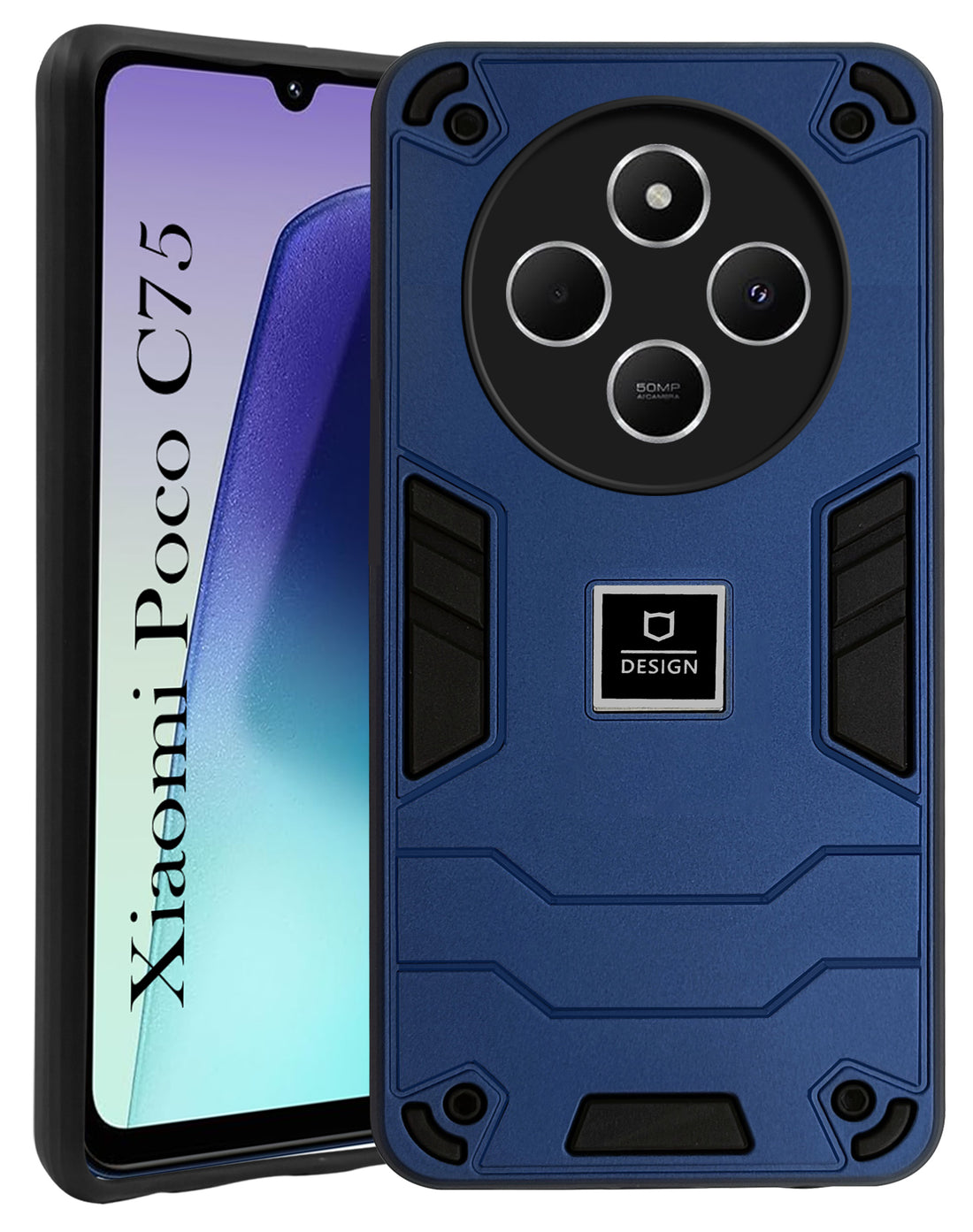 For Poco C75 | Poco M7 Back Cover Case (Lightweight Hybrid Shockproof Polycarbonate)