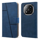 For Redmi Note 14 Pro Plus Flip Cover Case ( Stitched Leather with Magnetic Closure)