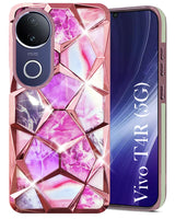 For Vivo T4R Back Cover Case ( Dual Design Glitter Sparkle and Detachable Diamond Print Case | Soft and Flexible)