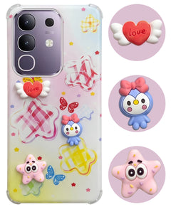 For Vivo T4x | Vivo Y31 Pro Back Cover Case (3D Cute Cartoons | Hard Back Side Soft | Matte Premium Finish | HD Printing)