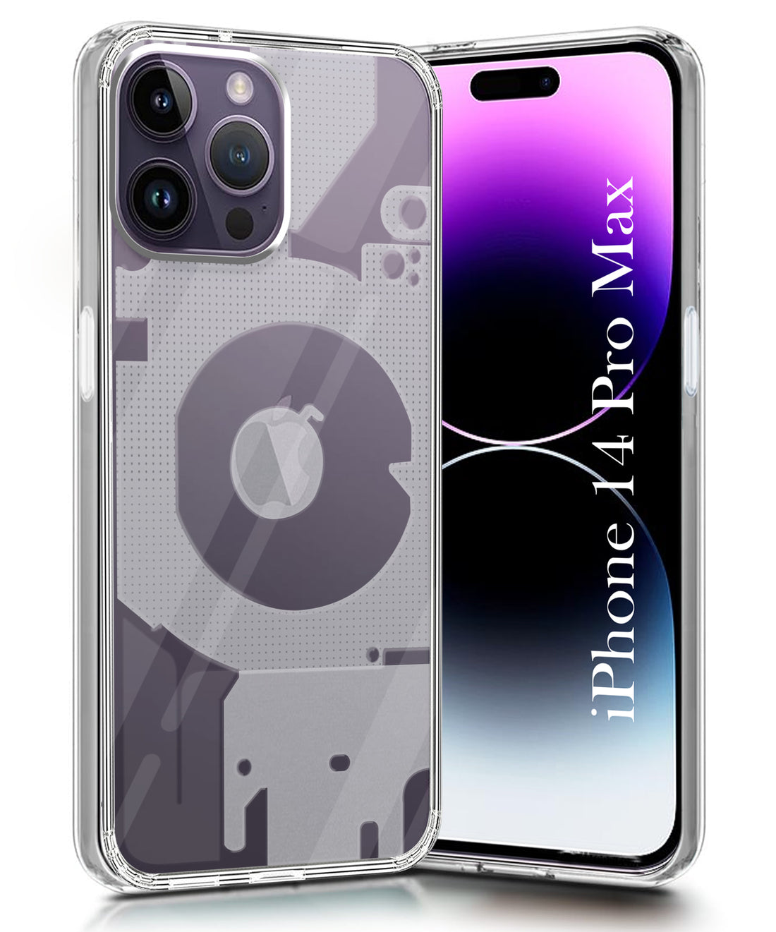 For Apple iPhone 14 Pro Max Back Cover (Silicone Matte Shockproof Case with Camera Protection | Soft and Flexible | Transparent)