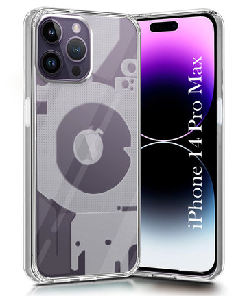 For Apple iPhone 14 Pro Max Back Cover (Silicone Matte Shockproof Case with Camera Protection | Soft and Flexible | Transparent)