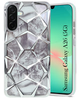 For Samsung Galaxy A26 5G Back Cover Case ( Dual Design Glitter Sparkle and Detachable Diamond Print Case | Soft and Flexible)